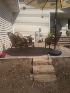 Finished Patio with steps
