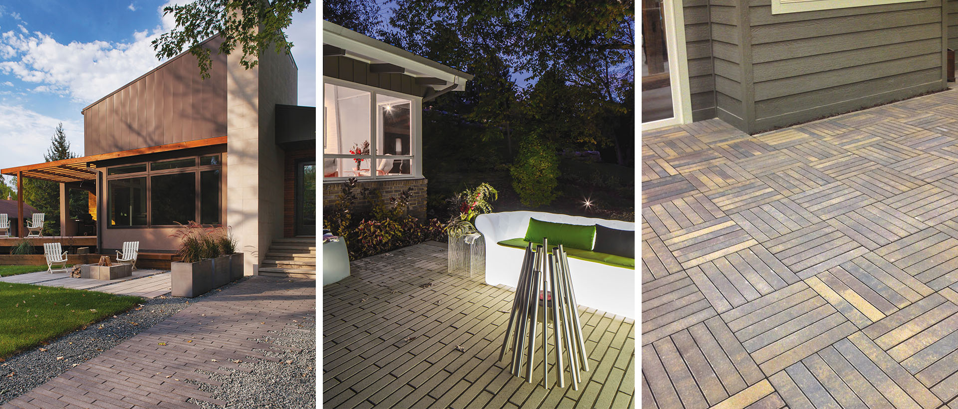 The narrow profile of the Broadmour Plank paver creates a unique, contemporary look for walkways, boulevards and patios.