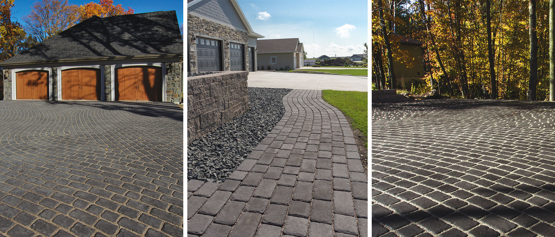 With its textured tops and irregular edges, Cobble Stone Pavers recreate the look of a centuries-old European boulevard. The open joint design makes it ideal for eco-friendly, permeable applications.